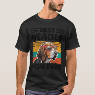 Bästa Beagle Mamma någonsin Hund Sunglasses Mor Da T Shirt