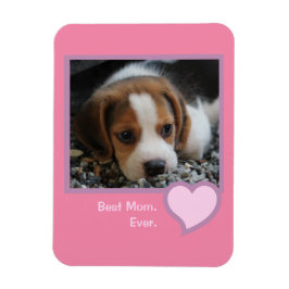 Bästa Beagle Mamma någonsin Rosa Text Pet Hund Pho Magnet