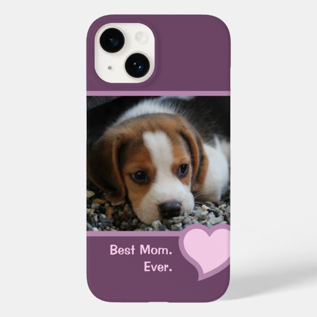 BÄSTA BEAGLE MAMMA ÖVER ROSA LILA PET-HUND (Baksida)