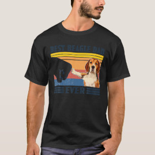 Bästa Beagle Pappa hela Vintagen Far-dagen jul T Shirt