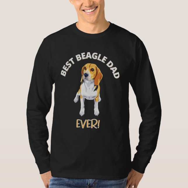 Bästa Beagle Pappa någonsin Rolig hund ägare T Shirt (Framsida)