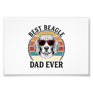 Bästa Beagle Pappa Någonsin Vintage Beagle T-Shirt Fototryck