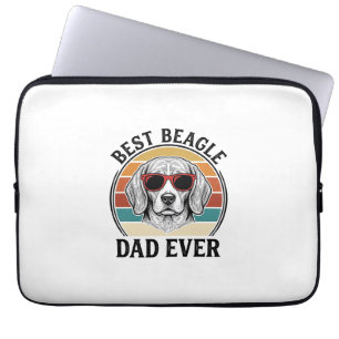 Bästa Beagle Pappa Någonsin Vintage Beagle T-Shirt Laptop Fodral