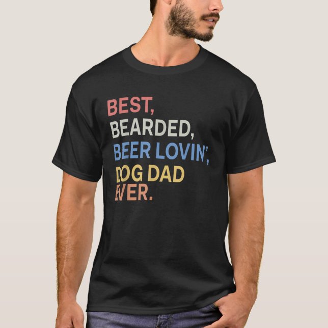 Bästa Beer Lovin Hund Pappa någonsin T Shirt (Framsida)