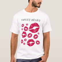 Bästa bekväma T-shirt med många kyssar åt dig