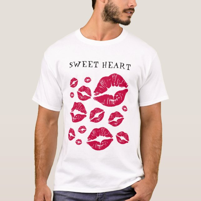 Bästa bekväma T-shirt med många kyssar åt dig (Framsida)