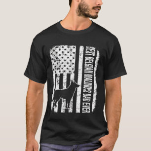 Bästa belgiska Malinois Pappa någonsin American Fl T Shirt