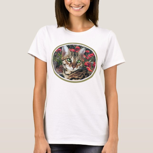Bästa Bengal kattungekvinnor T Shirt (Framsida)