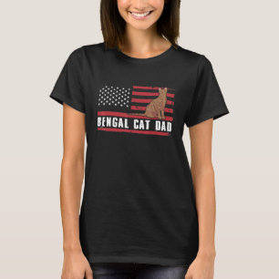 Bästa bengalkattpappa någonsin amerikansk flagga t shirt