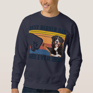 Bästa Bernese-berget Hund Pappa någonsin Vintage F Lång Ärmad Tröja
