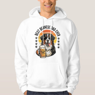 Bästa Bernese Pappa Någonsin Vintage Hund Öl Shirt Hoodie