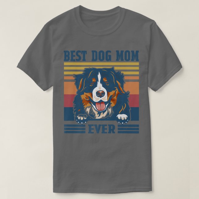 Bästa Bernesiska berget Mamma Alltid Rolig hund Ma T Shirt (Design framsida)