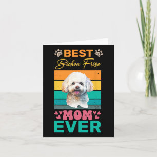 Bästa Bichon Frise-mamma någonsin Hundälskande mam Kort