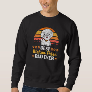 Bästa Bichon Frise Pappa Någon Gång Lockigt Hår Va Lång Ärmad Tröja