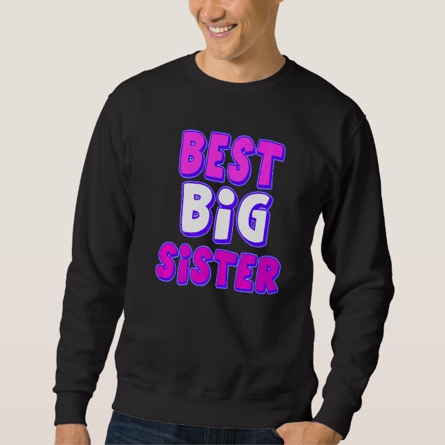 Bästa Big Sister Lång Ärmad Tröja (Framsida)