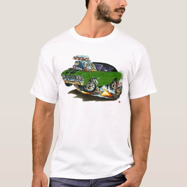 Bästa bil 1968-69 för Chevelle gröntsvart T Shirt (Framsida)