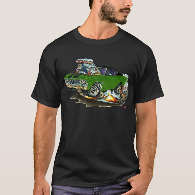 Bästa bil 1968-69 för Chevelle gröntsvart Tee (Framsida)