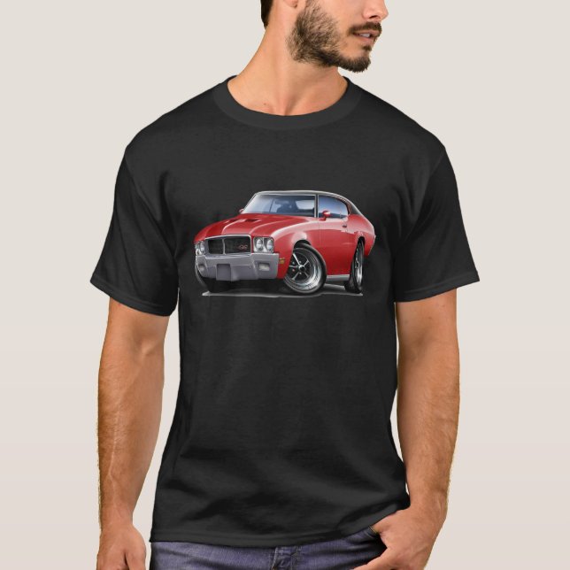 Bästa bil 1970-72 Buick GS för röd svart Tee Shirt (Framsida)