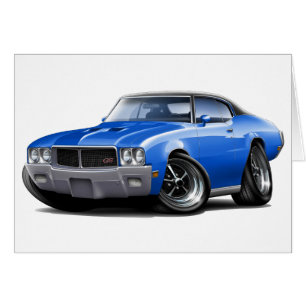 Bästa bil 1970-72 för Buick GS blåttsvart Hälsningskort