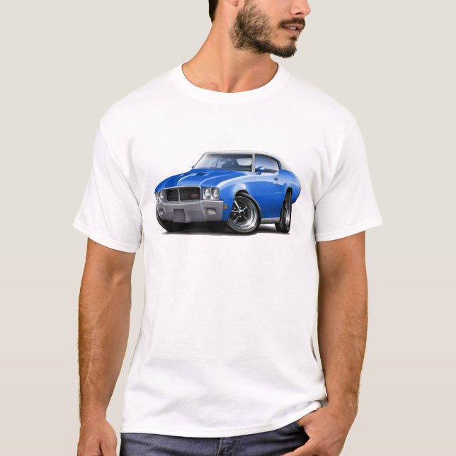 Bästa bil 1970-72 för Buick GS blåttvit Tee Shirt (Framsida)