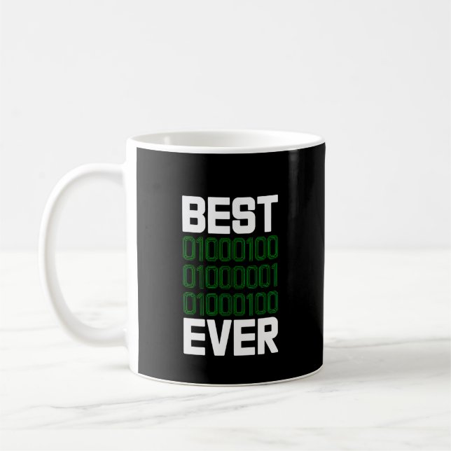 Bästa binära Pappa någonsin Programmerare  Kaffemugg (Vänster)