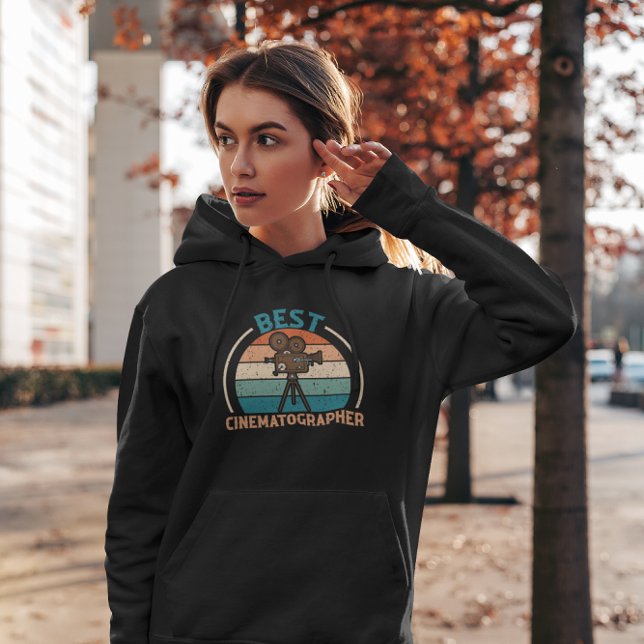 Bästa biograf - Retro Hoodie (Skapare uppladdad)