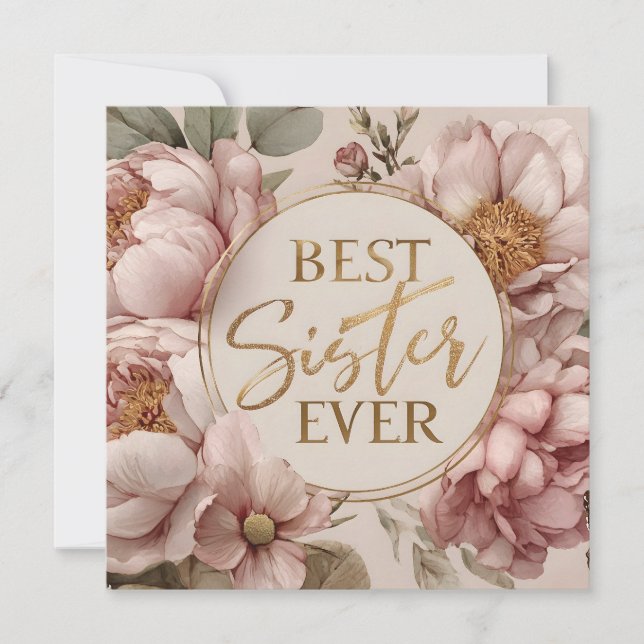 BÄSTA Blommigt EVER-Elegant-design Kort (Framsida)