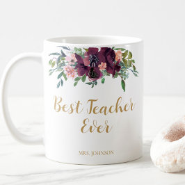 Bästa Blommigt någonsin för vattenfärgning Kaffemugg