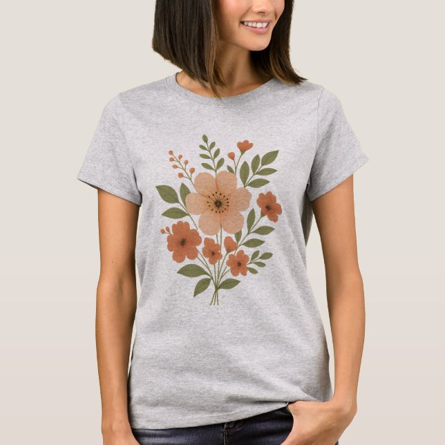 Bästa blommigt T-Shirt (Framsida)