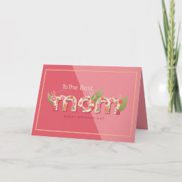 Bästa blommigten för rosa i Mamma Mors dag Kort
