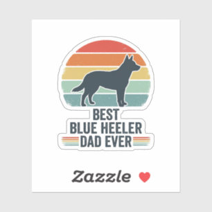 Bästa Blue Heeler Pappa Någonsin Vintage Hund Tröj Klistermärken