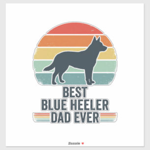Bästa Blue Heeler Pappa Någonsin Vintage Hund Tröj Klistermärken