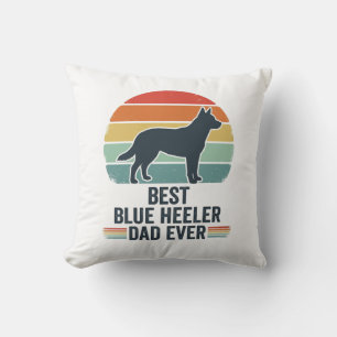 Bästa Blue Heeler Pappa Någonsin Vintage Hund Tröj Kudde