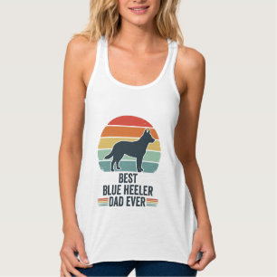 Bästa Blue Heeler Pappa Någonsin Vintage Hund Tröj Linne Med Racerback