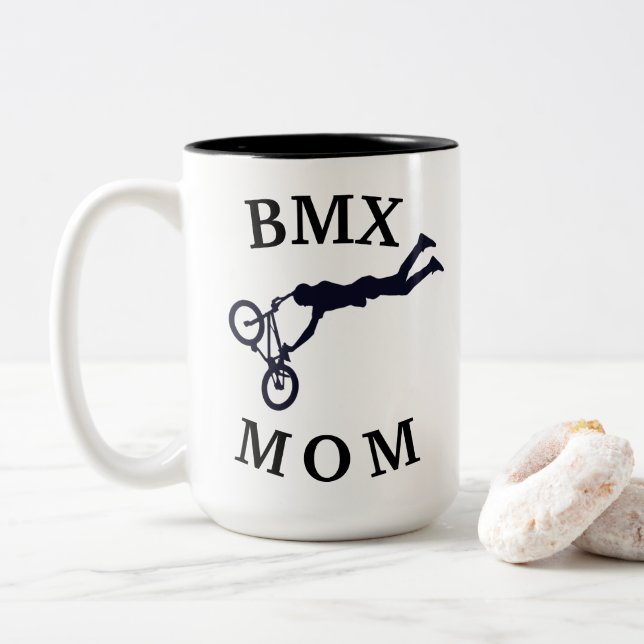 Bästa "BMX MAMMA" någonsin! Mors dag Två-Tonad Mugg (Med munk)