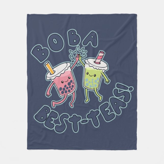 Bästa Boba-Teas! Fleecefilt (Framsidan)