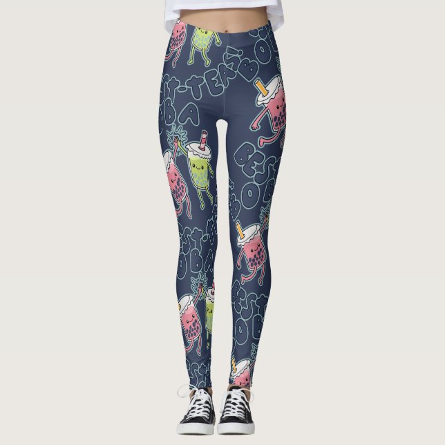 Bästa Boba-Teerna! Leggings (Framsida)