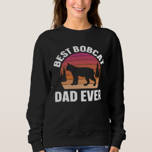 Bästa Bobcat Pappa Retro Djur T Shirt