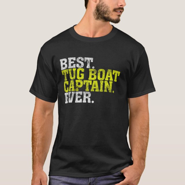 Bästa bogserbåtkapten någonsin Tug Boat Shirt Gift T (Framsida)