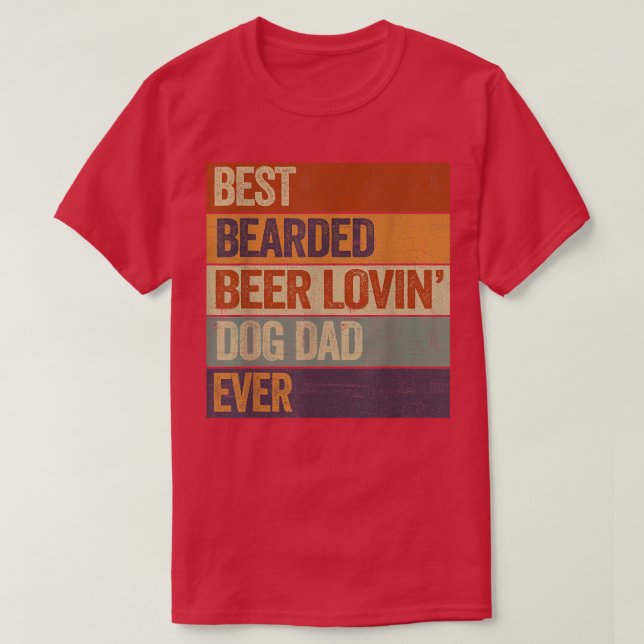 Bästa böjda Beer Lovin Pappa T-Shirt-Djurälskarn  T Shirt (Design framsida)