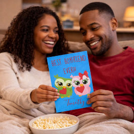 Bästa bojvän Alla hjärtans dag Hälsningskort