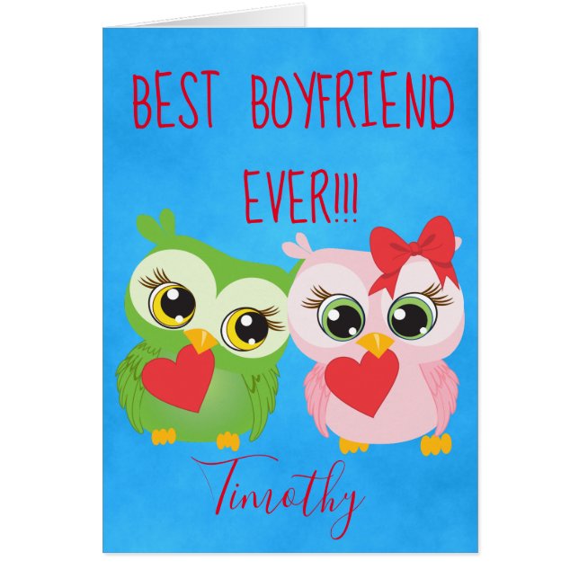 Bästa bojvän Alla hjärtans dag Hälsningskort (Framsidan)