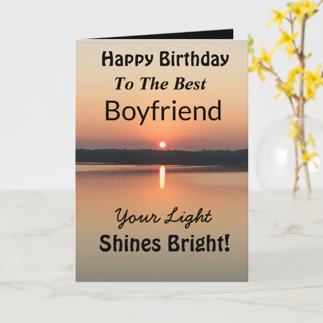 Bästa bojvän Ditt ljus Shines Bright Birthday Kort (Gul blomma)