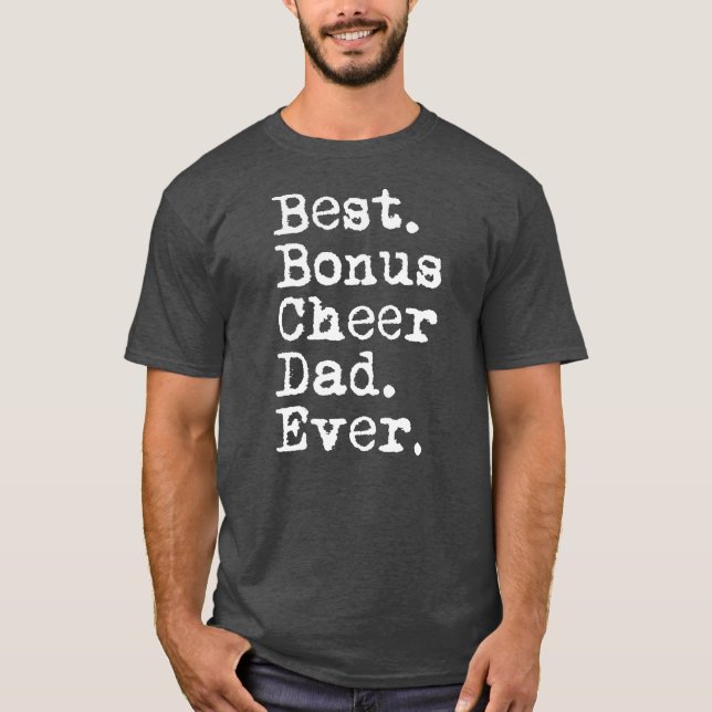 Bästa Bonus Cheer Pappa Allnågonsin Cheerlead Step T Shirt (Framsida)