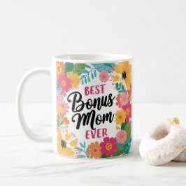 Bästa Bonus Mamma någonsin Mugg - Blommigt Mor Dag