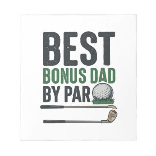 Bästa Bonus Pappa av Par Golf Tröja Design_1 Anteckningsblock