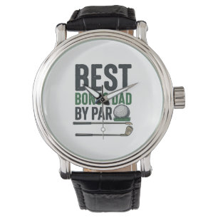 Bästa Bonus Pappa av Par Golf Tröja Design_1 Armbandsur