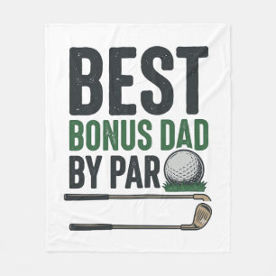 Bästa Bonus Pappa av Par Golf Tröja Design_1 Fleecefilt