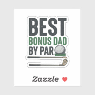 Bästa Bonus Pappa av Par Golf Tröja Design_1 Klistermärken