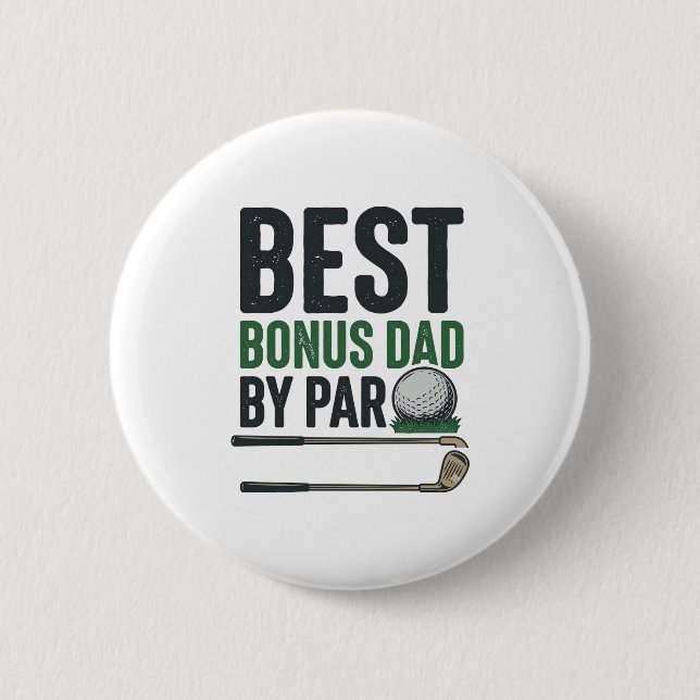 Bästa Bonus Pappa av Par Golf Tröja Design_1 Knapp (Framsida)
